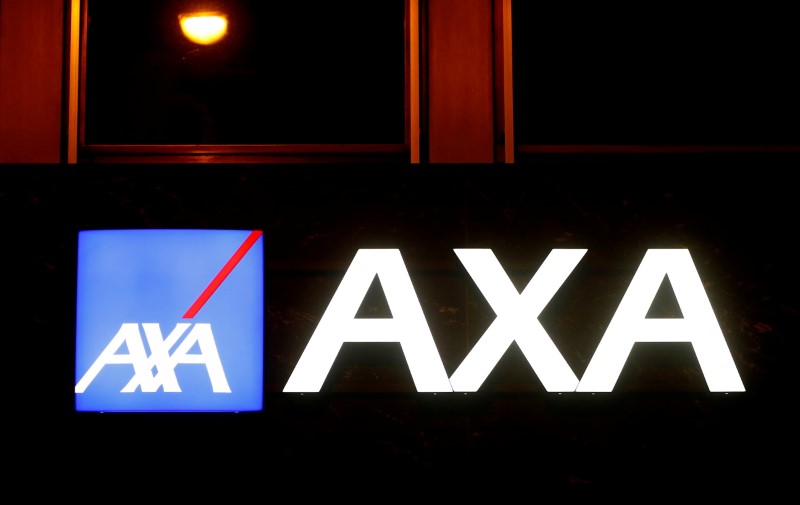 FILE PHOTO: Logo of AXA insurance is seen in Basel
