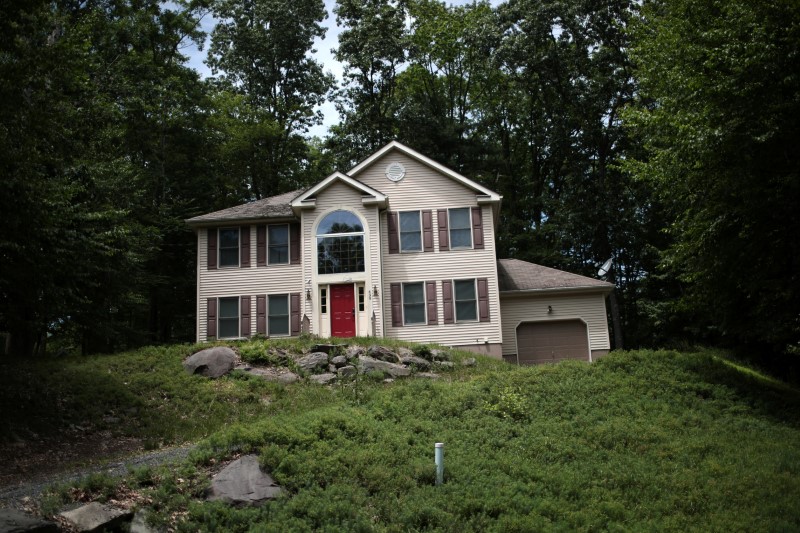 An unoccupied home is seen in the Penn Estates development