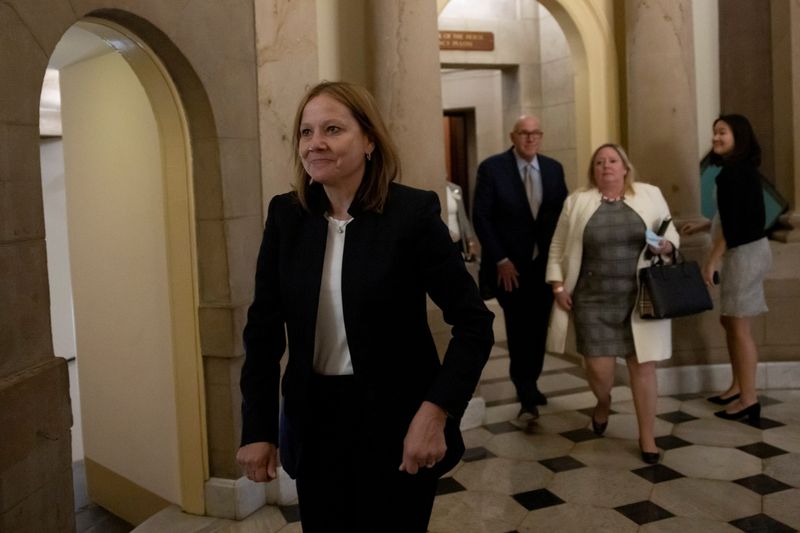 Mary Barra, CEO of General Motors, meets with Speaker of