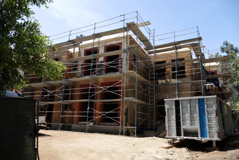 A new housing construction is seen as real estate prices
