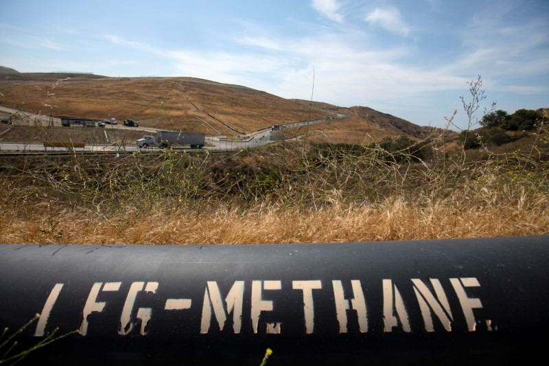 A pipeline that moves methane gas from the Frank R.