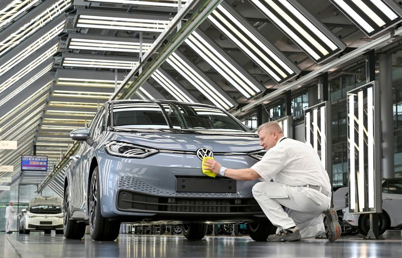 FILE PHOTO: Media tour through Volkswagen ID 3 production line