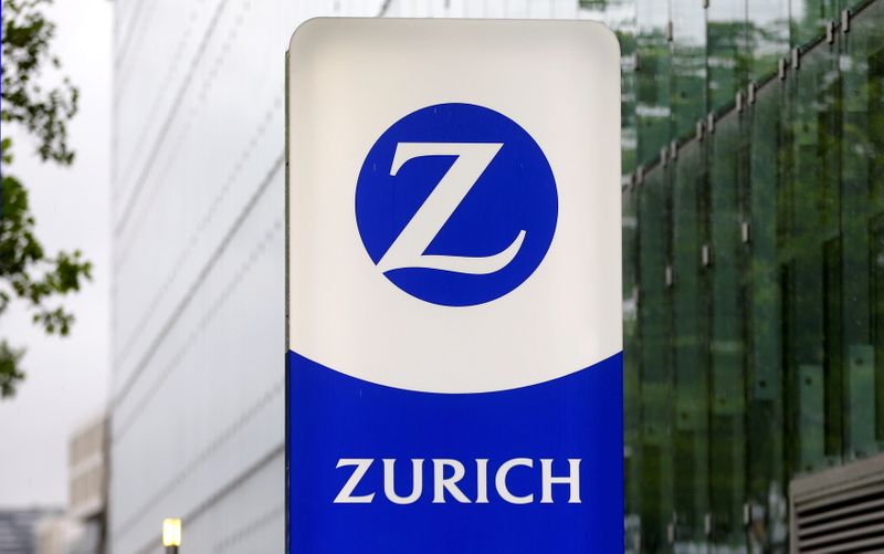 FILE PHOTO: Logo of Swiss company Zurich insurance is seen