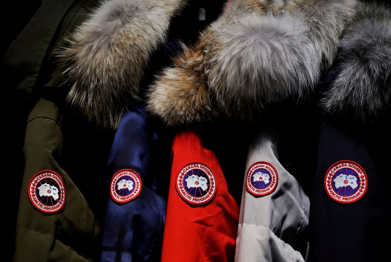 FILE PHOTO: Jackets hang in the showroom of the Canada