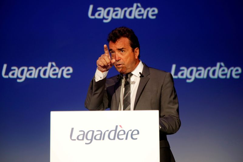 FILE PHOTO: Arnaud Lagardere, the head of French media group