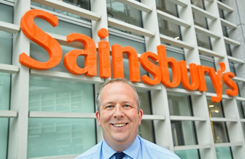Roberts, Retail and Operations Director of Sainsbury’s, poses for a