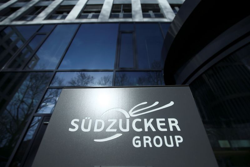 A company logo of Suedzucker Group is pictured at the