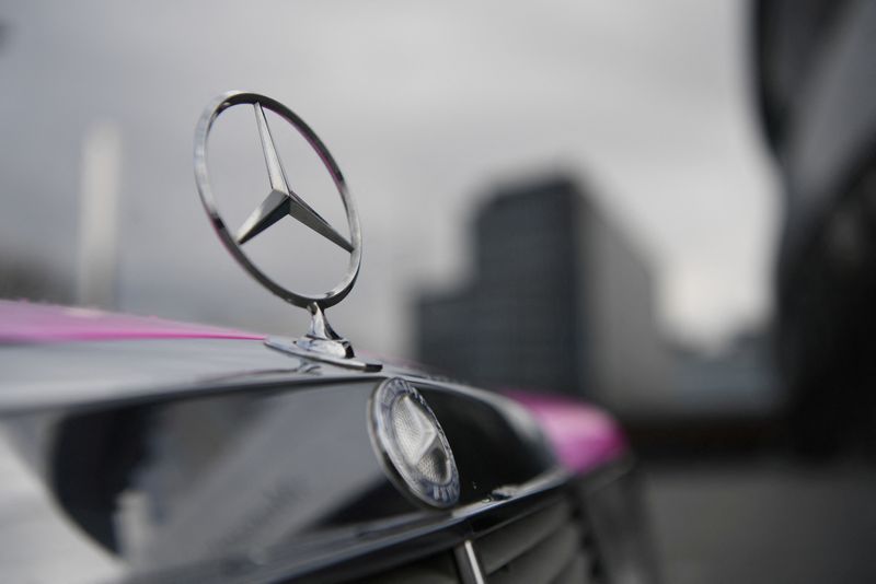 FILE PHOTO: The Mercedes-Benz logo is seen on a car