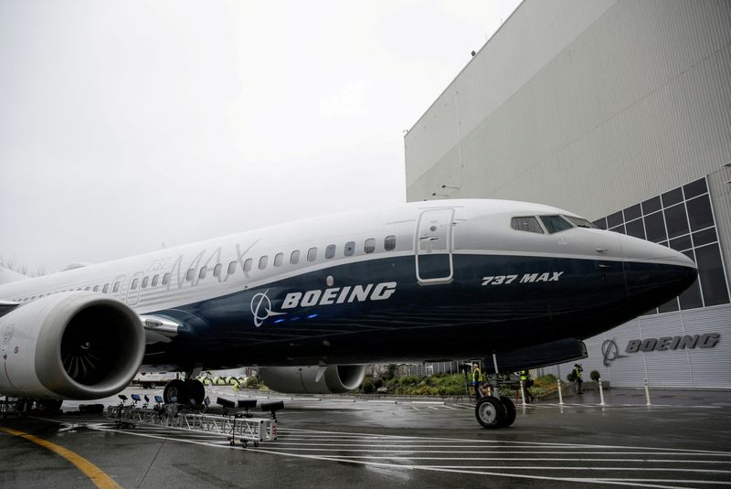 FILE PHOTO: The first Boeing 737 MAX 7 is unveiled