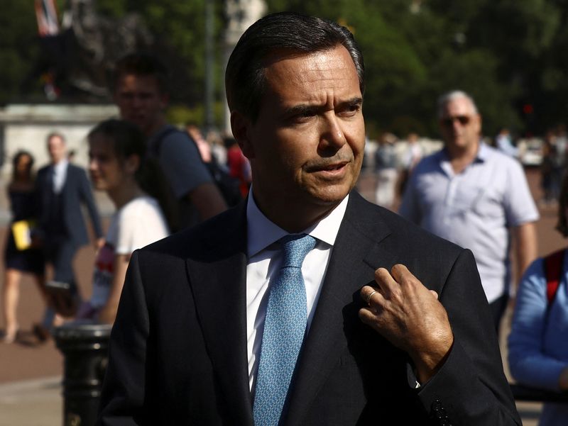 Antonio Horta Osorio, CEO of Lloyds Banking Group, arrives at