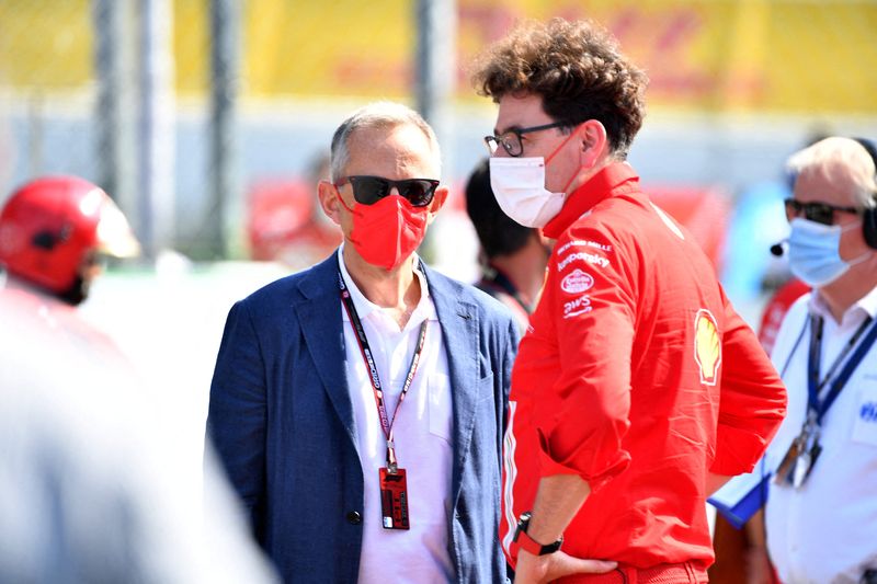 FILE PHOTO: Ferrari CEO Vigna before F1 race in Monza