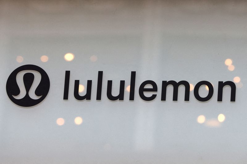 FILE PHOTO: The logo for Lululemon Athletica is seen at