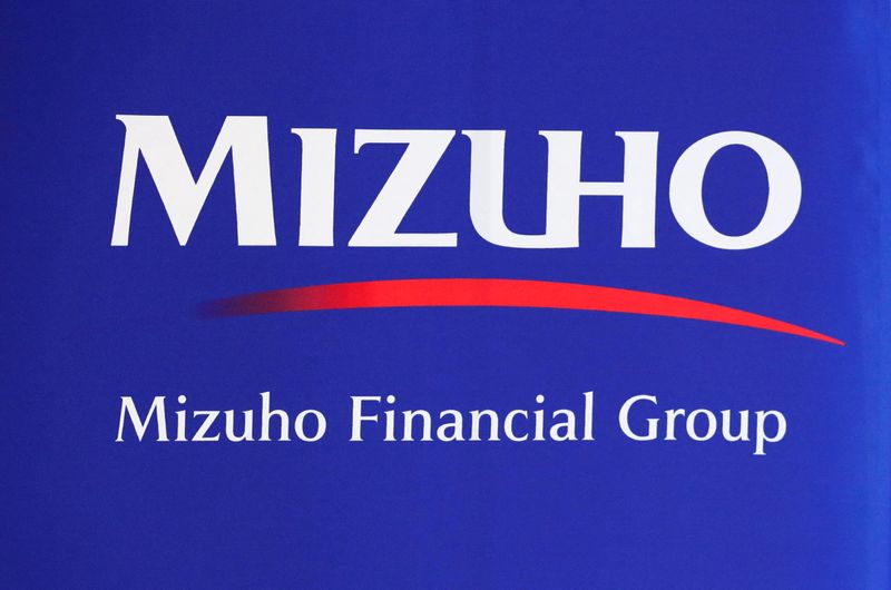 Mizuho Financial Group logo is seen at the company’s headquarters