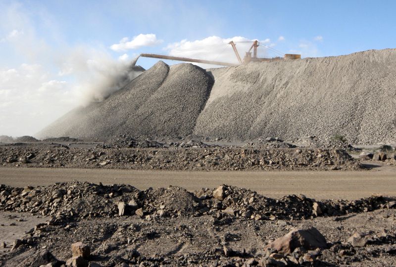 FILE PHOTO: Mining machine is seen at the Bayan Obo