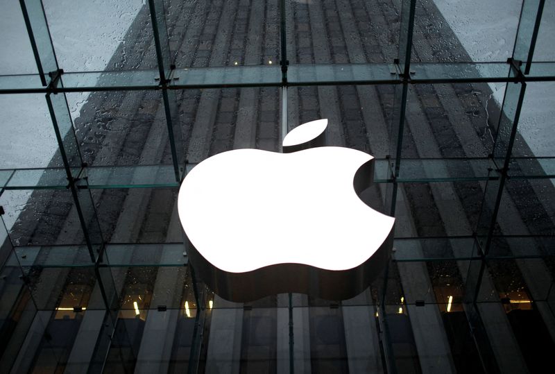 FILE PHOTO: The Apple Inc. logo is seen in the