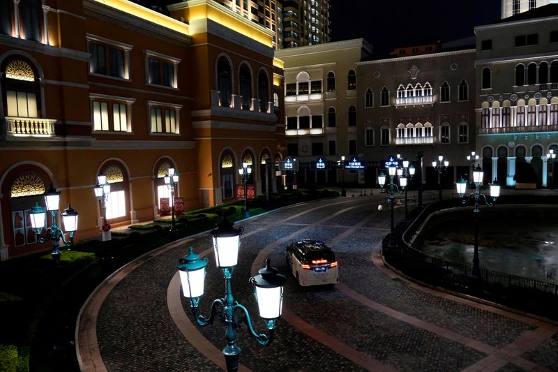 A general view shows the Venetian Macao casino and hotel,