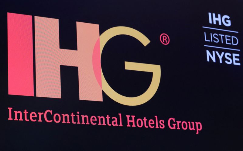 The ticker symbol and company logo for InterContinental Hotels Group