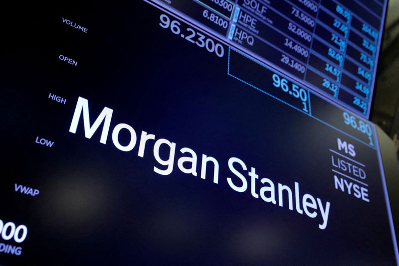 FILE PHOTO: The logo for Morgan Stanley is seen on