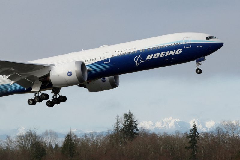 FILE PHOTO: Boeing stages the first flight of its 777X
