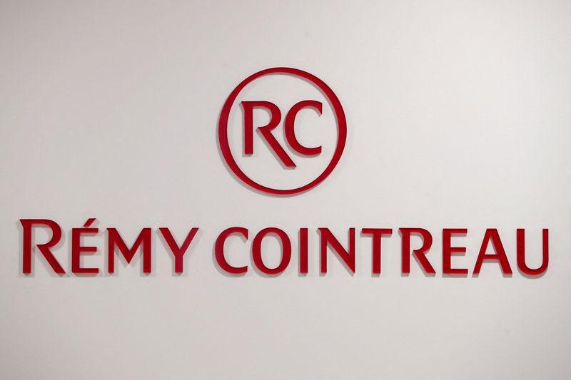 The logo of Remy Cointreau SA is pictured at their