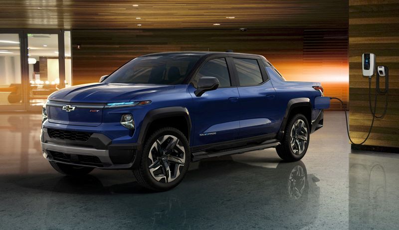 FILE PHOTO: General Motors’ electric Chevrolet Silverado pickup truck planned
