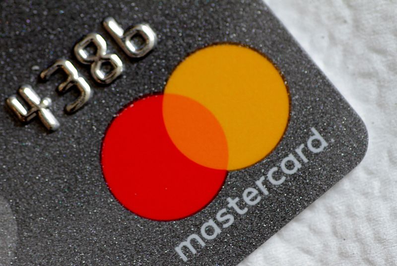 FILE PHOTO: Illustration photo of a Mastercard logo on a