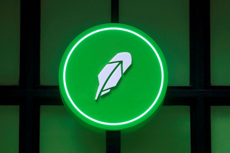 FILE PHOTO: The logo of Robinhood Markets, Inc. is seen