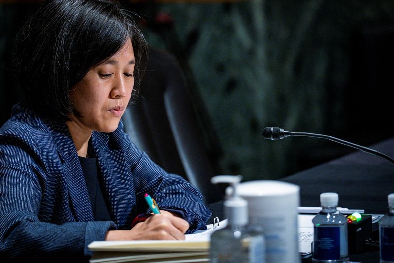FILE PHOTO: Katherine C. Tai testifies before Senate Finance Committee