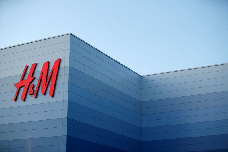 FILE PHOTO: A view shows an H&M warehouse at Magna