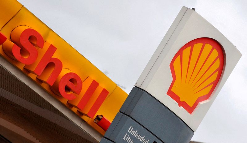 FILE PHOTO: The Shell logo is seen at a petrol