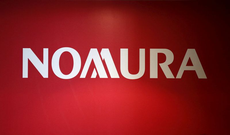 FILE PHOTO: Logo of Nomura Holdings is pictured in Tokyo