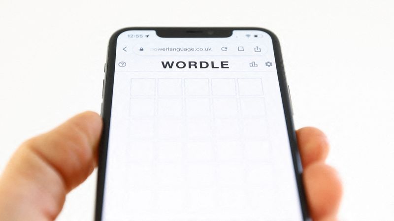 Wordle, a website-only word game played on mobile phones and