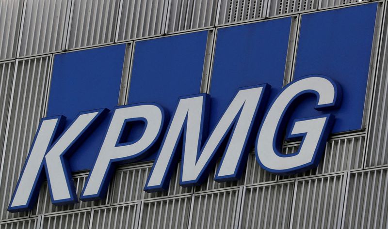 FILE PHOTO: The KPMG logo is seen at their offices