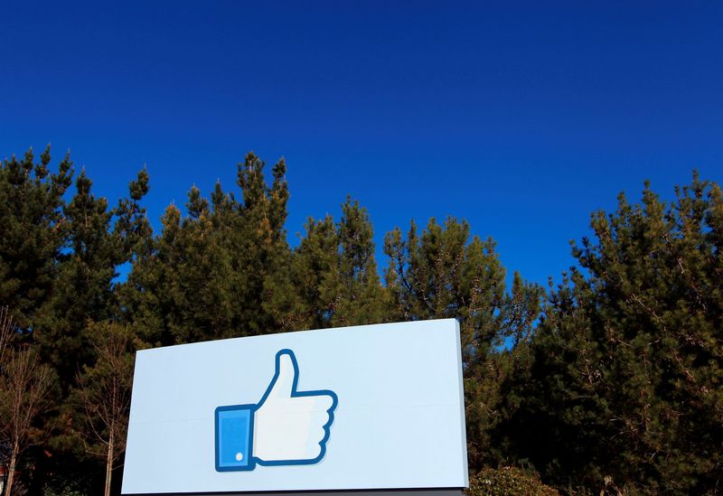 FILE PHOTO: A giant “like” icon made popular by Facebook