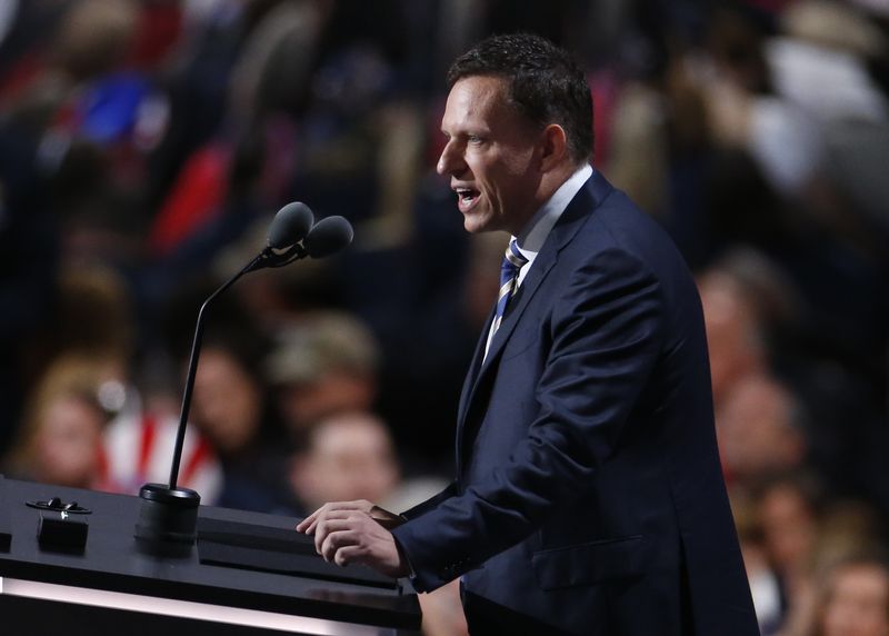 Peter Thiel, co-founder of PayPal, speaks at the Republican National