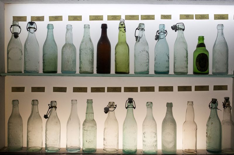 FILE PHOTO: Vintage beer bottles, some dating back to the