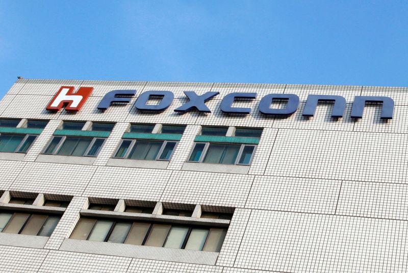 FILE PHOTO: FILE PHOTO: The Foxconn logo is seen on
