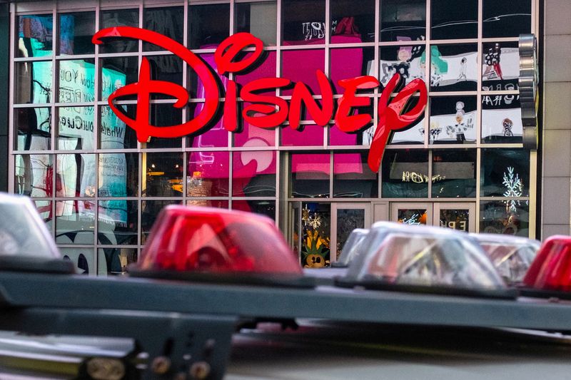 FILE PHOTO: The logo of the Times Square Disney store