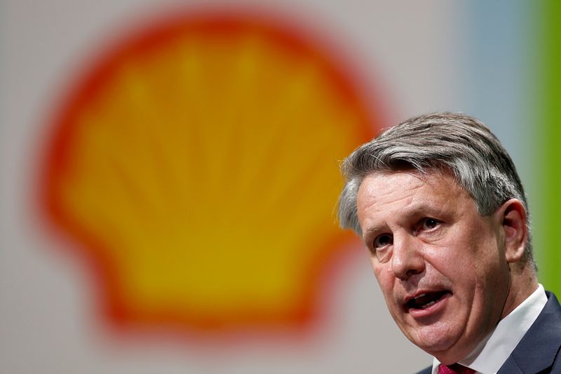 FILE PHOTO: Royal Dutch Shell CEO van Beurden speaks during