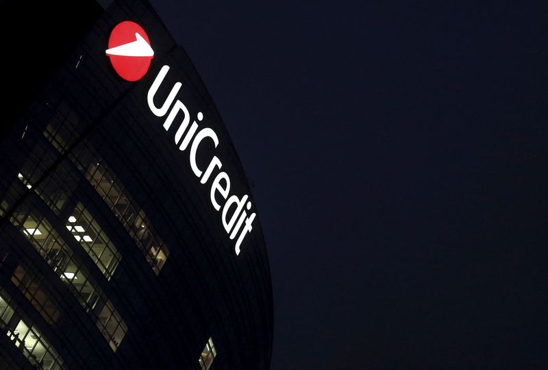 FILE PHOTO: The headquarters of UniCredit bank is seen in