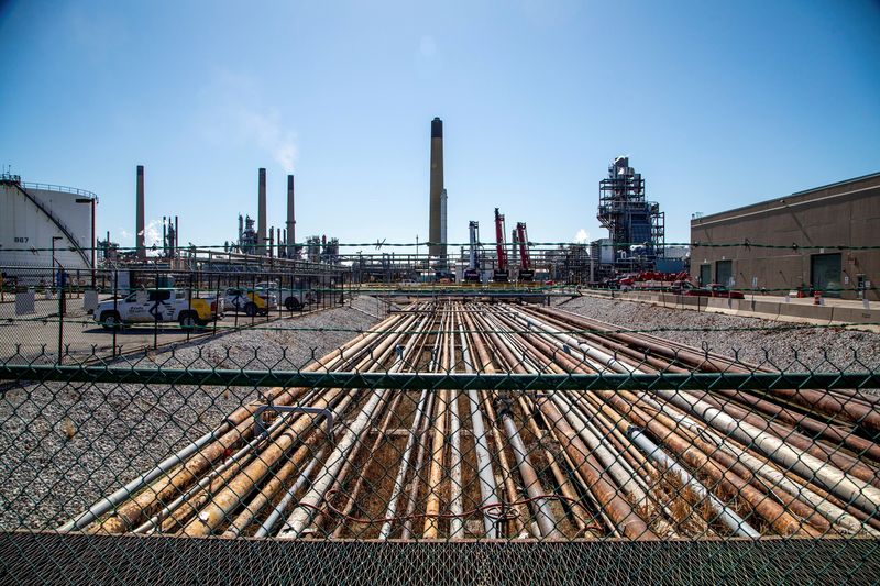 FILE PHOTO: View of refinery near Enbridge’s Line 5 pipeline,