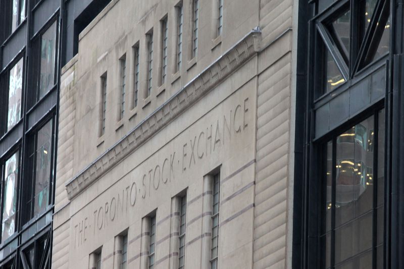 The facade of the original Toronto Stock Exchange building is