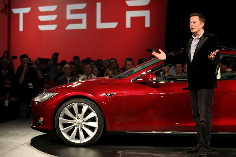 FILE PHOTO: Tesla Motors CEO Elon Musk speaks during the