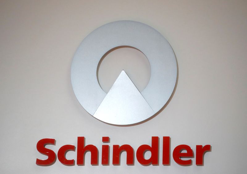 FILE PHOTO: Logo of Swiss elevator maker Schindler is seen