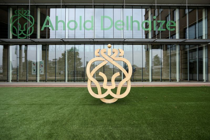 FILE PHOTO: The Ahold Delhaize logo is seen at the