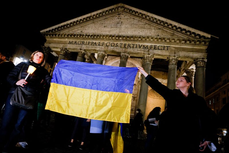 People gather in solidarity calling for peace between Ukraine and