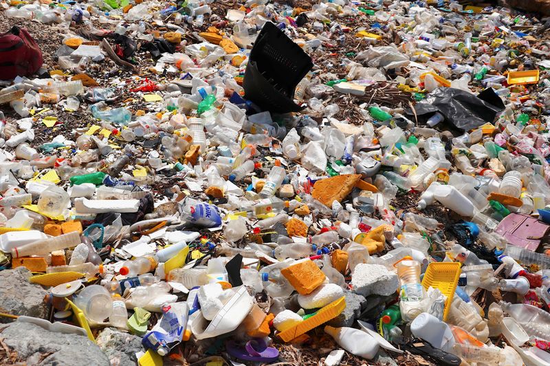 FILE PHOTO – Large amounts of rubbish made from plastic