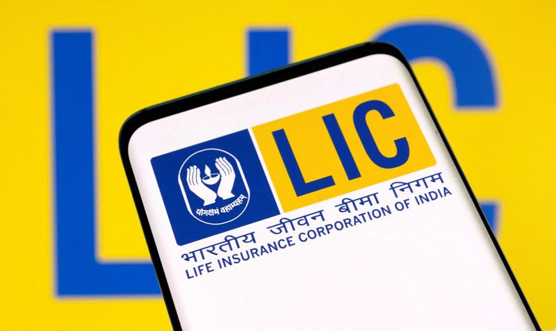 FILE PHOTO: Illustration shows LIC (Life Insurance Corporation of India)