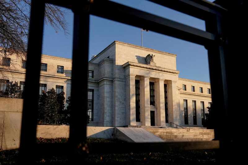 FILE PHOTO: The Federal Reserve building is seen in Washington,
