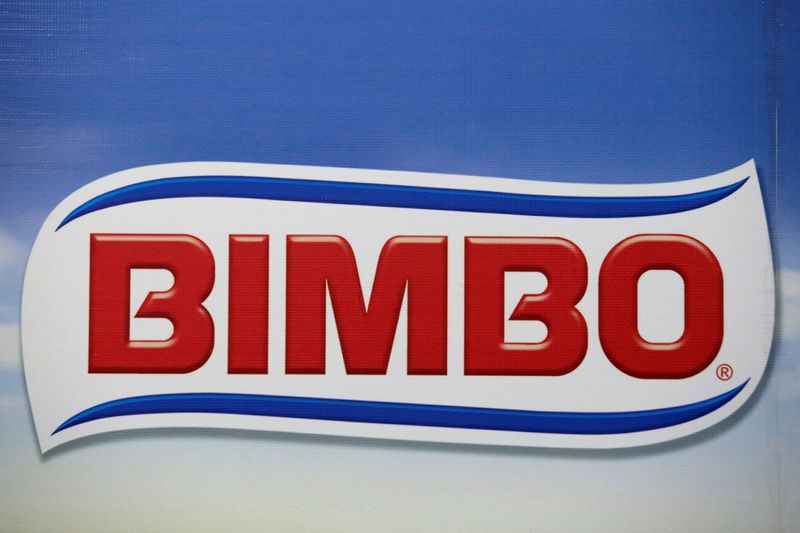 FILE PHOTO: Breadmaker Grupo Bimbo logo is pictured in Monterrey